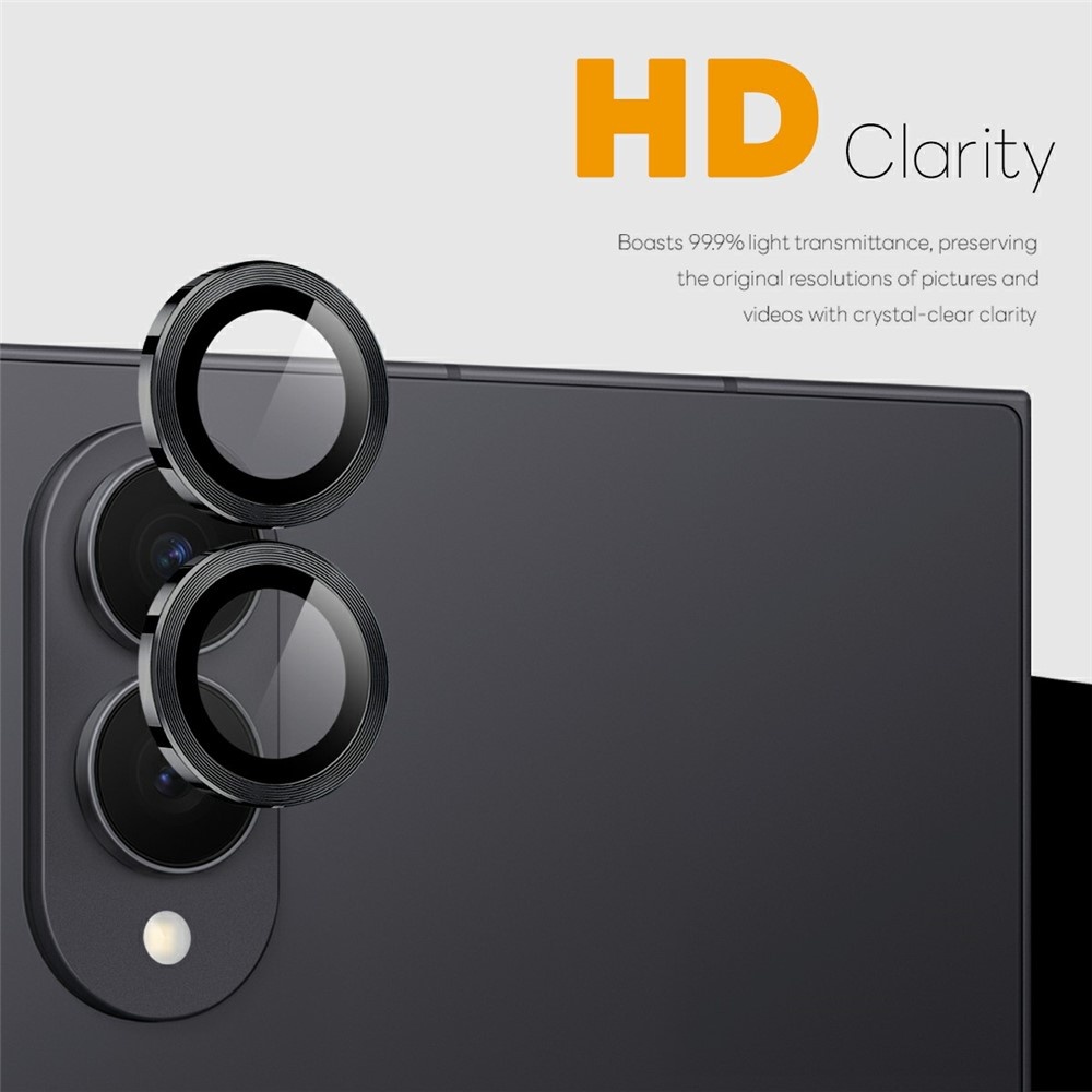 Samsung Galaxy Z Fold 8 camera lens protector – Metalen Ringen – Zwart