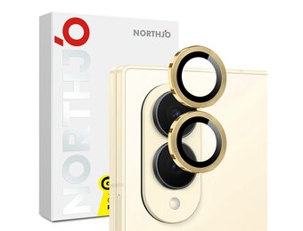 NORTHJO Samsung Galaxy Z Fold 8 camera Lens protector - Metalen ringen - Goud
