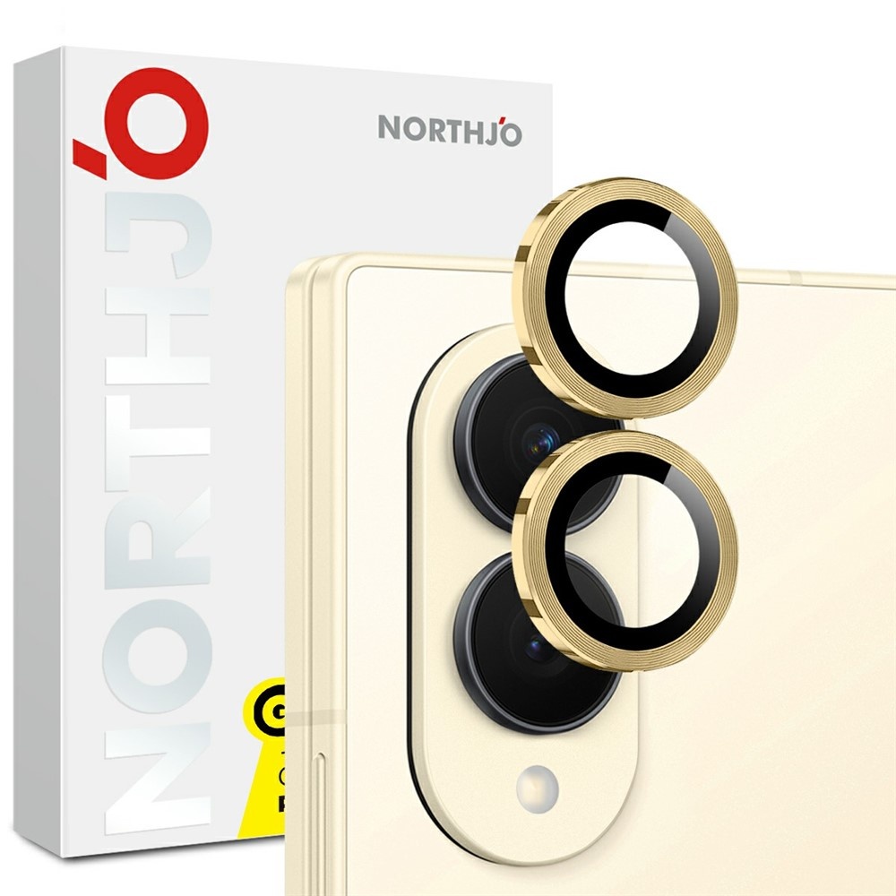 NORTHJO Samsung Galaxy Z Fold 8 camera Lens protector - Metalen ringen - Goud