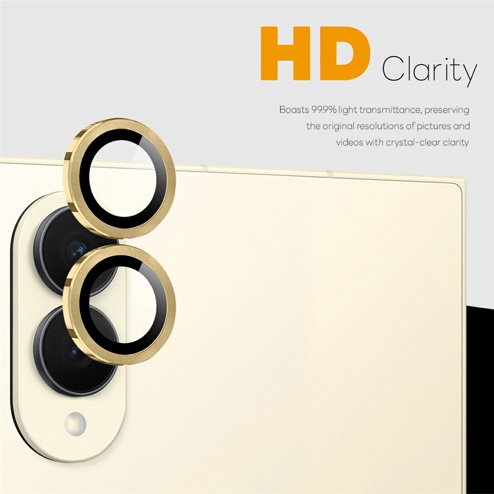 Samsung Galaxy Z Fold 8 camera lens protector – Metalen Ringen – Goud
