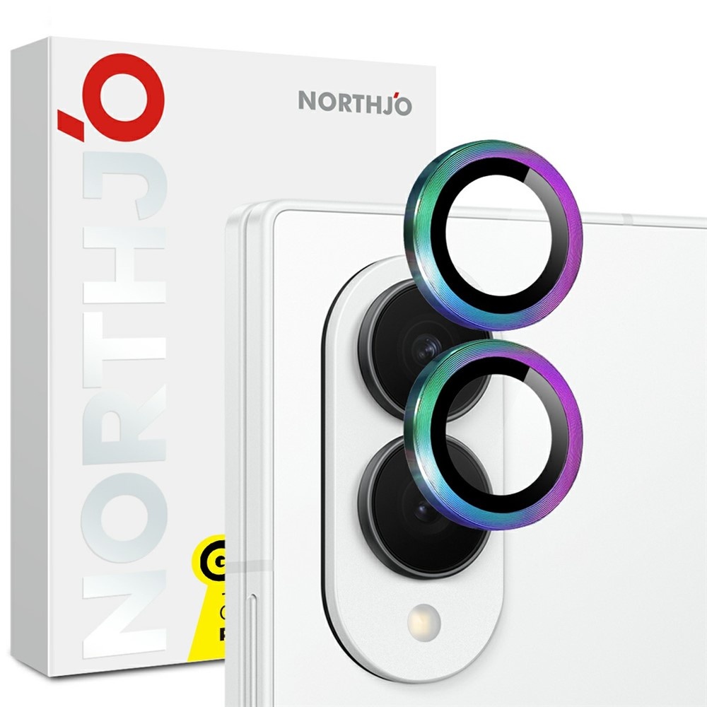 NORTHJO Samsung Galaxy Z Fold 8 camera Lens protector - Metalen ringen - Multi Color