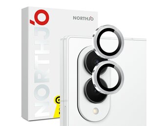 NORTHJO Samsung Galaxy Z Fold 8 camera Lens protector - Metalen ringen - Zilver
