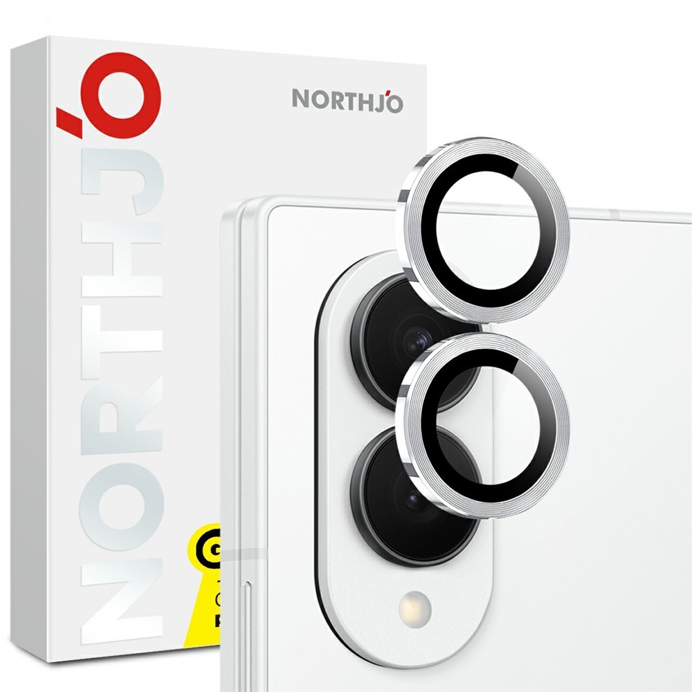 NORTHJO Samsung Galaxy Z Fold 8 camera Lens protector - Metalen ringen - Zilver