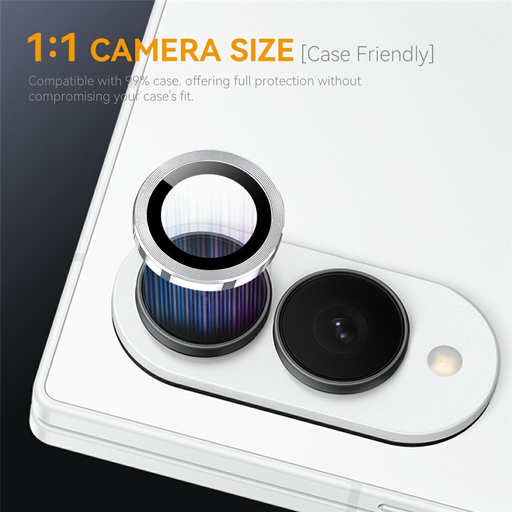 Samsung Galaxy Z Fold 8 camera lens protector – Metalen Ringen – Zilver