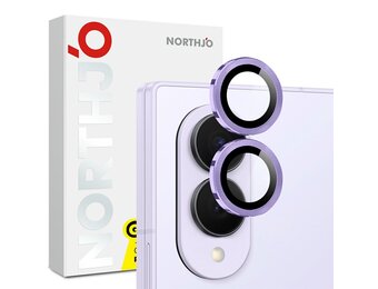 NORTHJO Samsung Galaxy Z Fold 8 camera Lens protector - Metalen ringen - Paars