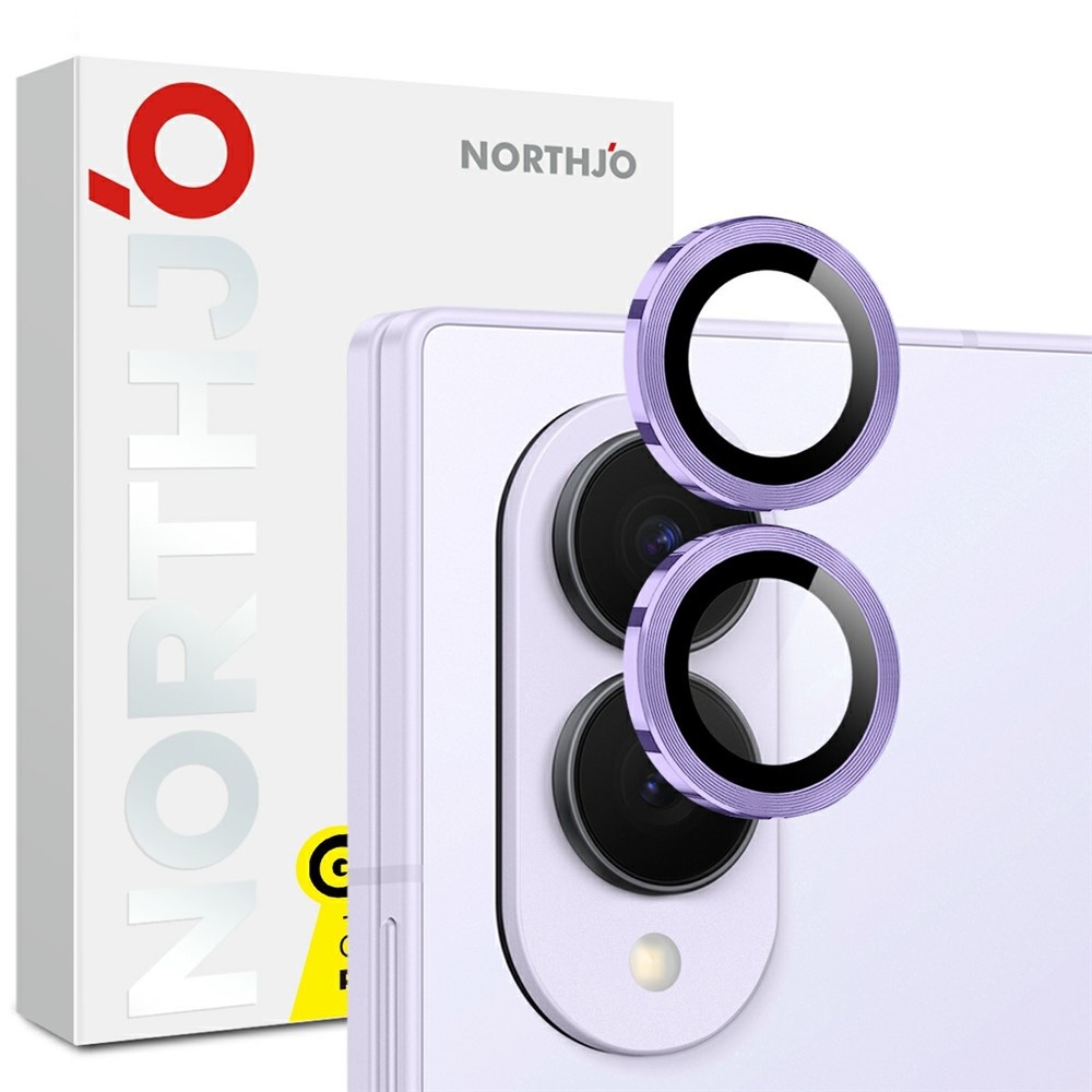 NORTHJO Samsung Galaxy Z Fold 8 camera Lens protector - Metalen ringen - Paars