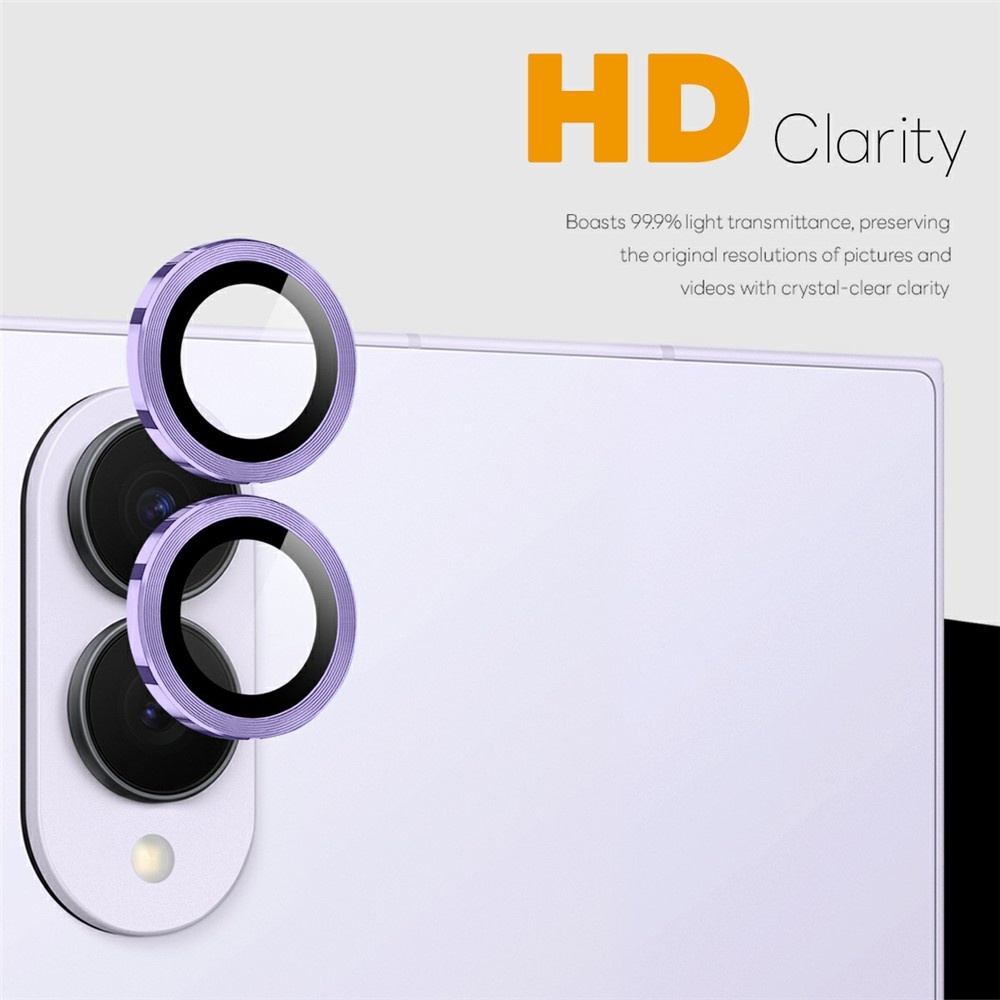 Samsung Galaxy Z Fold 8 camera lens protector – Metalen Ringen – Paars