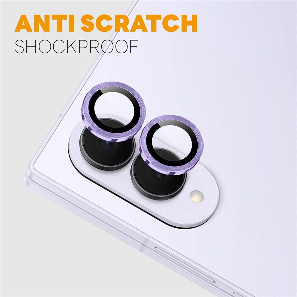 Samsung Galaxy Z Fold 8 camera lens protector – Metalen Ringen – Paars
