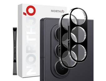 NORTHJO (2 stuks) Samsung Galaxy Z Fold 8 Ultra Full cover camera glas - Lens tempered glass - Zwart