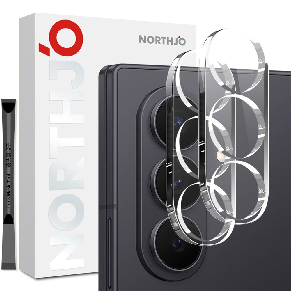NORTHJO (2 stuks) Samsung Galaxy Z Fold 8 Ultra Full cover camera glas - Lens tempered glass - Transparant