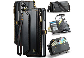 Caseme Samsung Galaxy Z Fold 8 Ultra hoesje - portemonnee tasje - Zwart