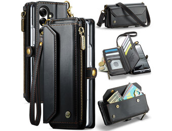 Caseme Samsung Galaxy Z Fold 8 Ultra hoesje - portemonnee tasje - Zwart