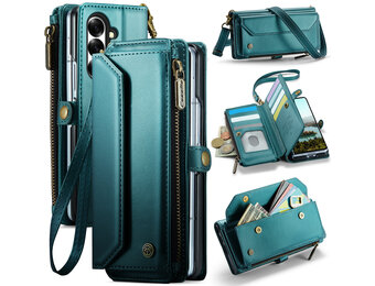 Caseme Samsung Galaxy Z Fold 8 Ultra hoesje - portemonnee tasje - Petrol
