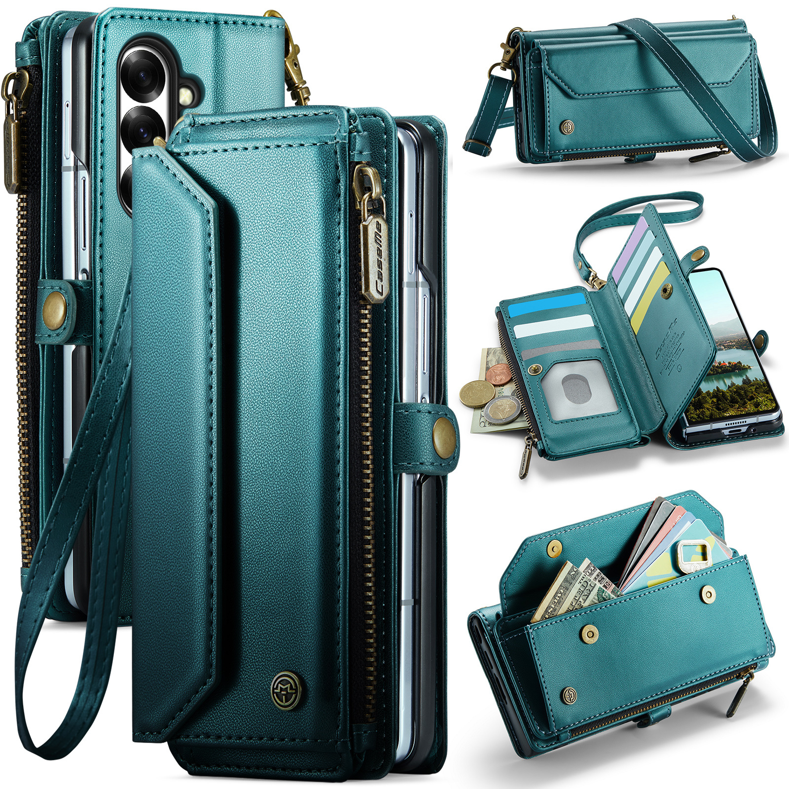 Samsung Galaxy Z Fold 8 Ultra hoesje portemonnee tasje - Petrol