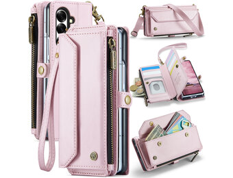Caseme Samsung Galaxy Z Fold 8 Ultra hoesje - portemonnee tasje - Lichtroze
