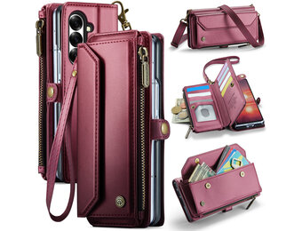 Caseme Samsung Galaxy Z Fold 8 Ultra hoesje - portemonnee tasje - Rood