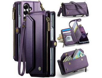 Caseme Samsung Galaxy Z Fold 8 Ultra hoesje - portemonnee tasje - Paars