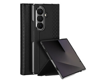 Dux Ducis Samsung Galaxy Z Fold 8 Ultra PU Leren hoes - bookcase - Zwart