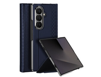 Dux Ducis Samsung Galaxy Z Fold 8 Ultra PU Leren hoes - bookcase - Donkerblauw