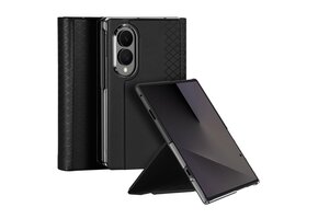 Dux Ducis Samsung Galaxy Z Fold 8 PU Leren hoes - bookcase - Zwart