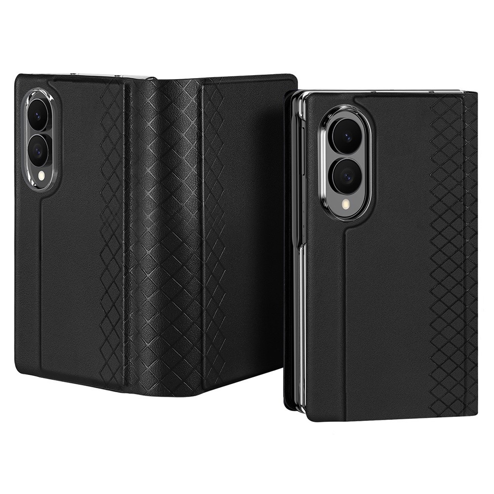 Samsung Galaxy Z Fold 8 PU Leren hoes Bookcase - Zwart