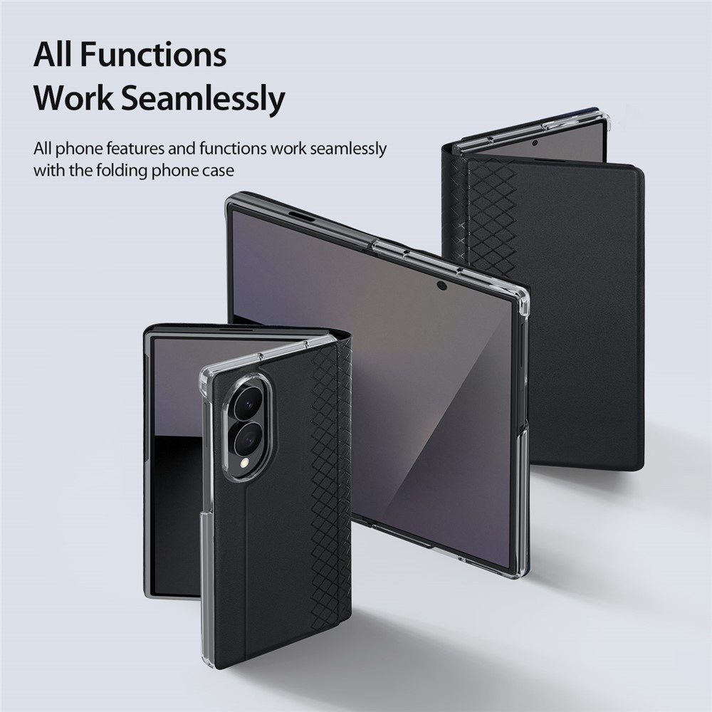 Samsung Galaxy Z Fold 8 PU Leren hoes Bookcase - Zwart