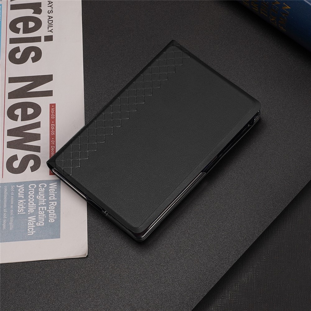 Samsung Galaxy Z Fold 8 PU Leren hoes Bookcase - Zwart