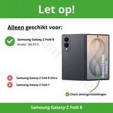 Samsung Galaxy Z Fold 8 PU Leren hoes Bookcase - Donkerblauw