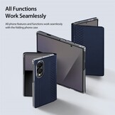 Samsung Galaxy Z Fold 8 PU Leren hoes Bookcase - Donkerblauw
