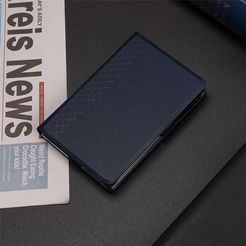 Samsung Galaxy Z Fold 8 PU Leren hoes Bookcase - Donkerblauw