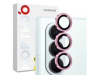 NORTHJO Samsung Galaxy Z Fold 8 Ultra camera Lens protector - Metalen ringen - Roze