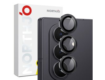 NORTHJO Samsung Galaxy Z Fold 8 Ultra camera Lens protector - Metalen ringen - Zwart