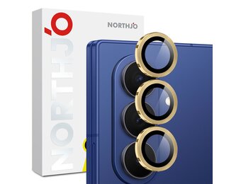 NORTHJO Samsung Galaxy Z Fold 8 Ultra camera Lens protector - Metalen ringen - Goud