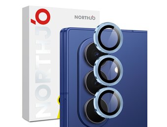 NORTHJO Samsung Galaxy Z Fold 8 Ultra camera Lens protector - Metalen ringen - Blauw