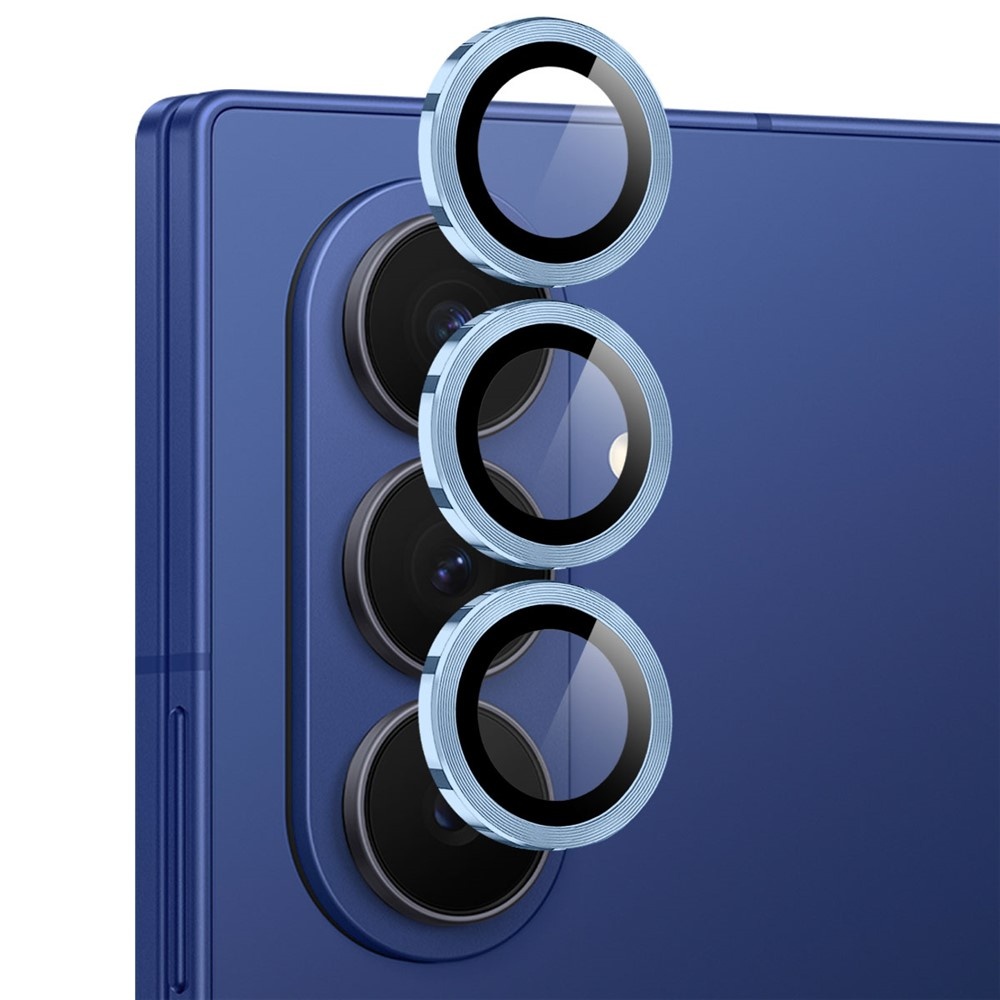 Samsung Galaxy Z Fold 8 Ultra camera lens protector – Metalen Ringen – Blauw