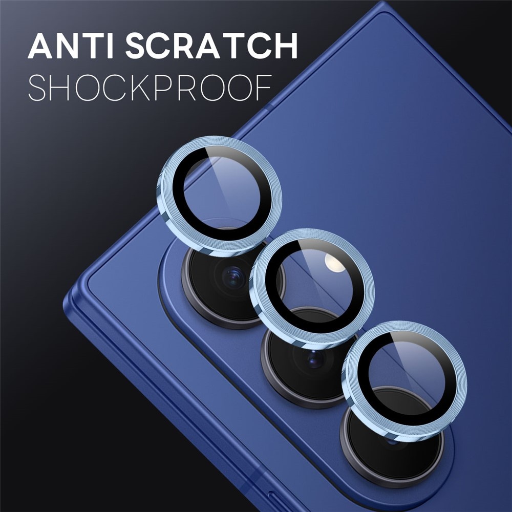 Samsung Galaxy Z Fold 8 Ultra camera lens protector – Metalen Ringen – Blauw