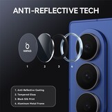 Samsung Galaxy Z Fold 8 Ultra camera lens protector – Metalen Ringen – Blauw