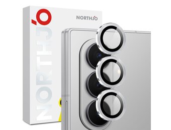 NORTHJO Samsung Galaxy Z Fold 8 Ultra camera Lens protector - Metalen ringen - Zilver
