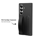 Samsung Galaxy Z Fold 8 Ultra Backcover hoes met Kickstand, Grip Ring en Comfortabele Polsband - Zwart