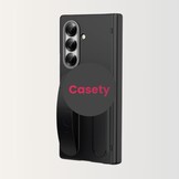 Samsung Galaxy Z Fold 8 Ultra Backcover hoes met Kickstand, Grip Ring en Comfortabele Polsband - Zwart