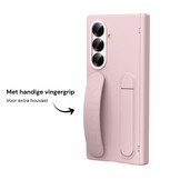 Samsung Galaxy Z Fold 8 Ultra Backcover hoes met Kickstand, Grip Ring en Comfortabele Polsband - Roze