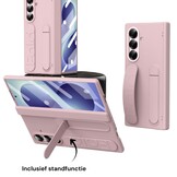 Samsung Galaxy Z Fold 8 Ultra Backcover hoes met Kickstand, Grip Ring en Comfortabele Polsband - Roze