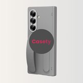 Samsung Galaxy Z Fold 8 Ultra Backcover hoes met Kickstand, Grip Ring en Comfortabele Polsband - Grijs