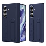 Samsung Galaxy Z Fold 8 Ultra Backcover hoes met Kickstand, Grip Ring en Comfortabele Polsband - Donkerblauw