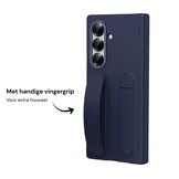 Samsung Galaxy Z Fold 8 Ultra Backcover hoes met Kickstand, Grip Ring en Comfortabele Polsband - Donkerblauw