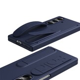 Samsung Galaxy Z Fold 8 Ultra Backcover hoes met Kickstand, Grip Ring en Comfortabele Polsband - Donkerblauw