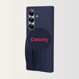 Samsung Galaxy Z Fold 8 Ultra Backcover hoes met Kickstand, Grip Ring en Comfortabele Polsband - Donkerblauw