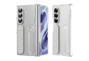 Casety Samsung Galaxy Z Fold 8 Ultra backcover hoes met Kickstand & Polsband - Transparant
