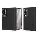 Samsung Galaxy Z Fold 8 Backcover hoes met Kickstand, Grip Ring en Comfortabele Polsband - Zwart