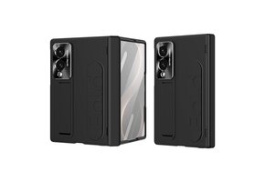 Casety Samsung Galaxy Z Fold 8 backcover hoes met Kickstand & Polsband - Zwart